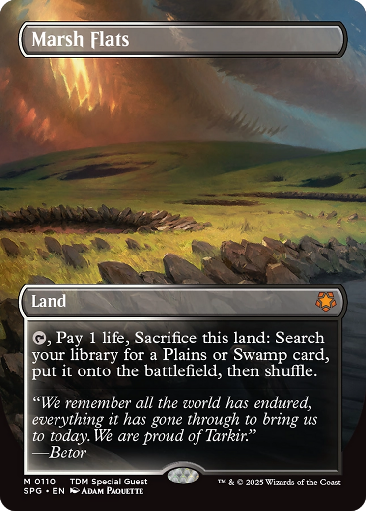 Marsh Flats (Borderless) [Tarkir: Dragonstorm Special Guests] | Black Swamp Games