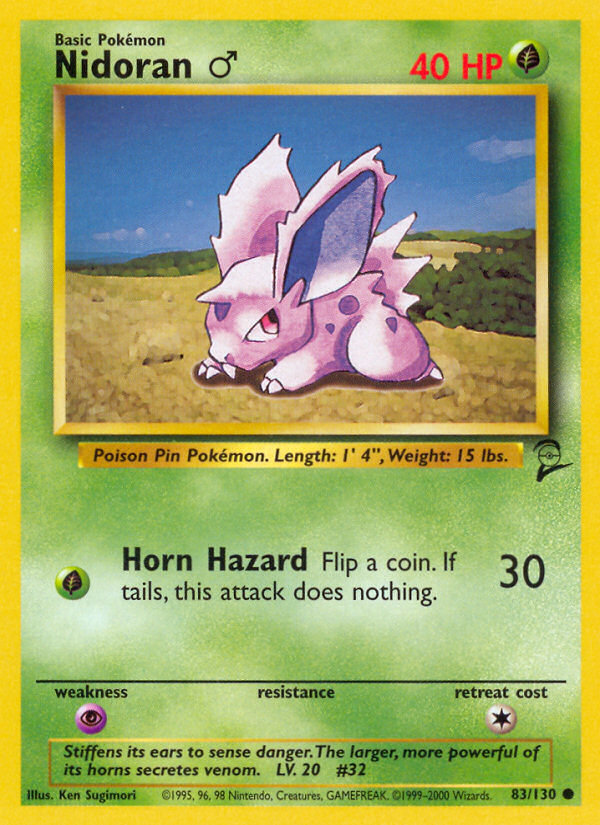 Nidoran (83/130) (Male) [Base Set 2] | Black Swamp Games
