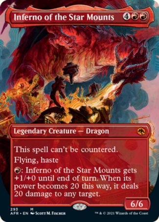 Inferno of the Star Mounts (Borderless Alternate Art) [Dungeons & Dragons: Adventures in the Forgotten Realms] | Black Swamp Games