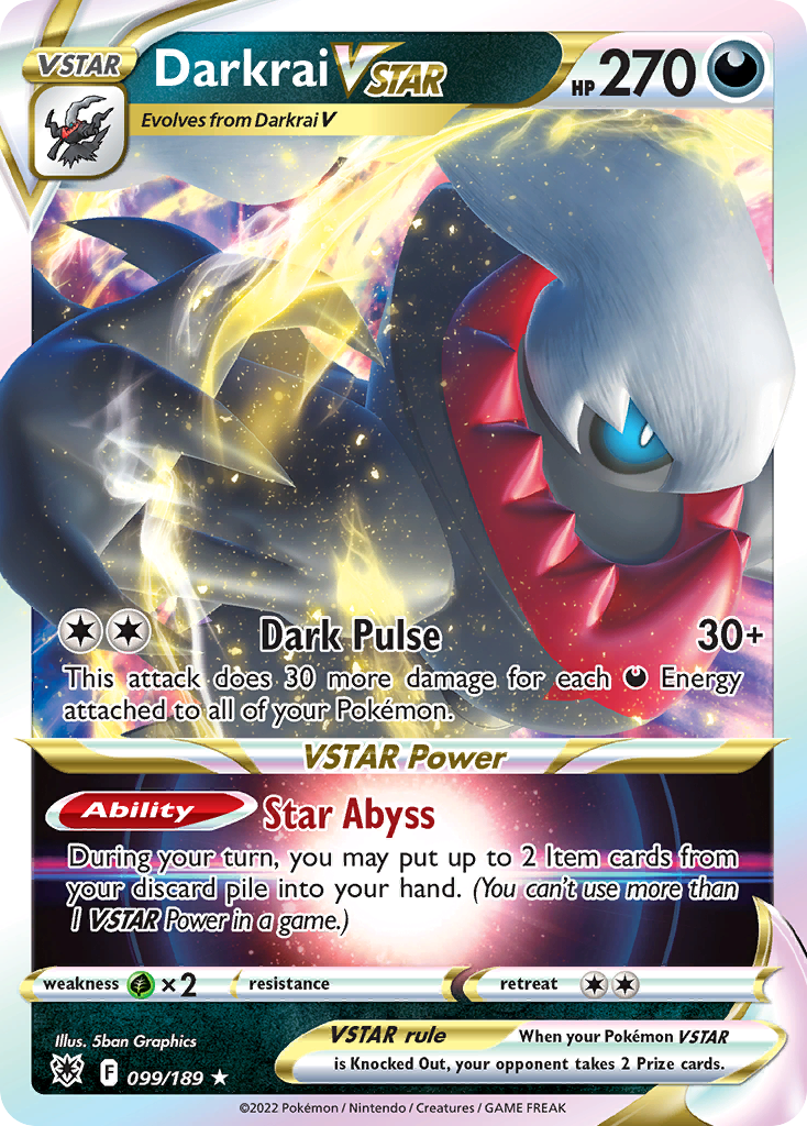 Darkrai VSTAR (099/189) (Jumbo Card) [Sword & Shield: Astral Radiance] | Black Swamp Games