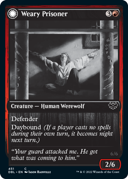 Weary Prisoner // Wrathful Jailbreaker [Innistrad: Double Feature] | Black Swamp Games