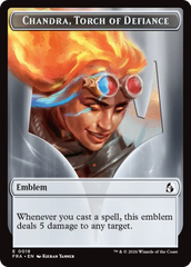 Chandra, Chill of Compliance // Chandra, Torch of Defiance Double-Sided Token [Reality Fracture Tokens] | Black Swamp Games
