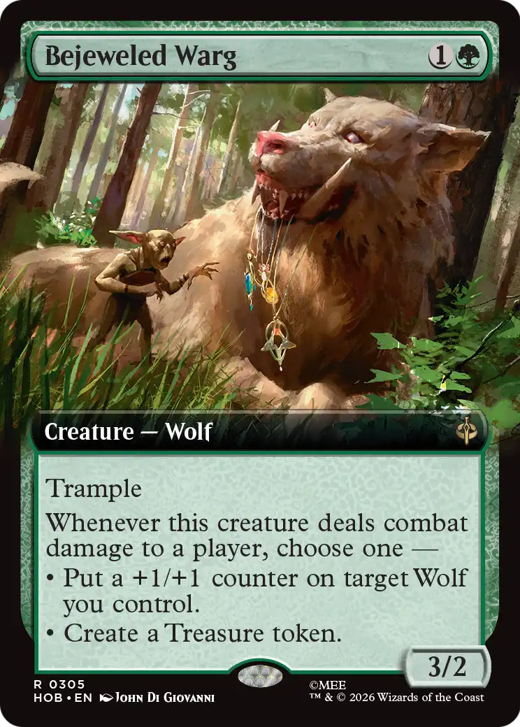 Bejeweled Warg (Extended Art) [The Hobbit] | Black Swamp Games