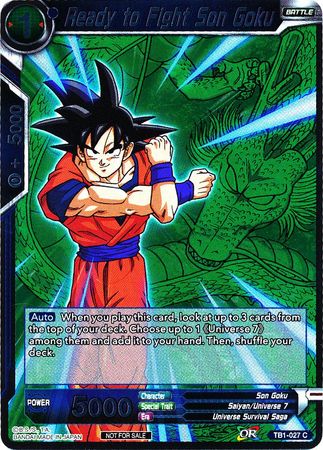 Ready to Fight Son Goku (Event Pack 2 - 2018) (TB1-027) [Promotion Cards] | Black Swamp Games