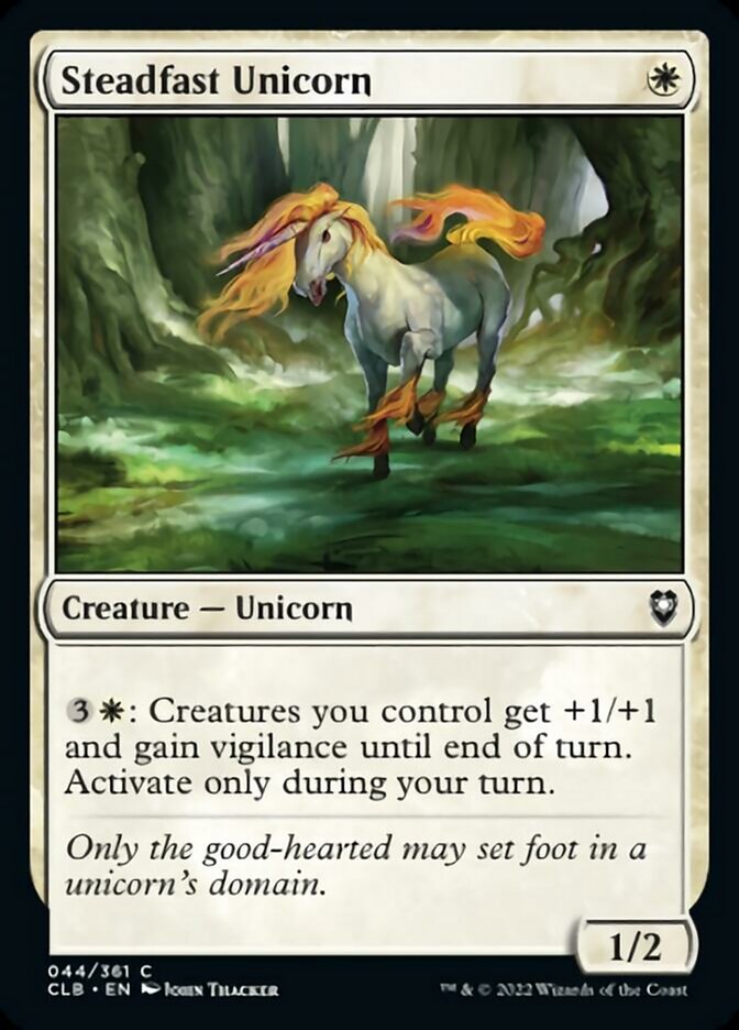 Steadfast Unicorn [Commander Legends: Battle for Baldur's Gate] | Black Swamp Games