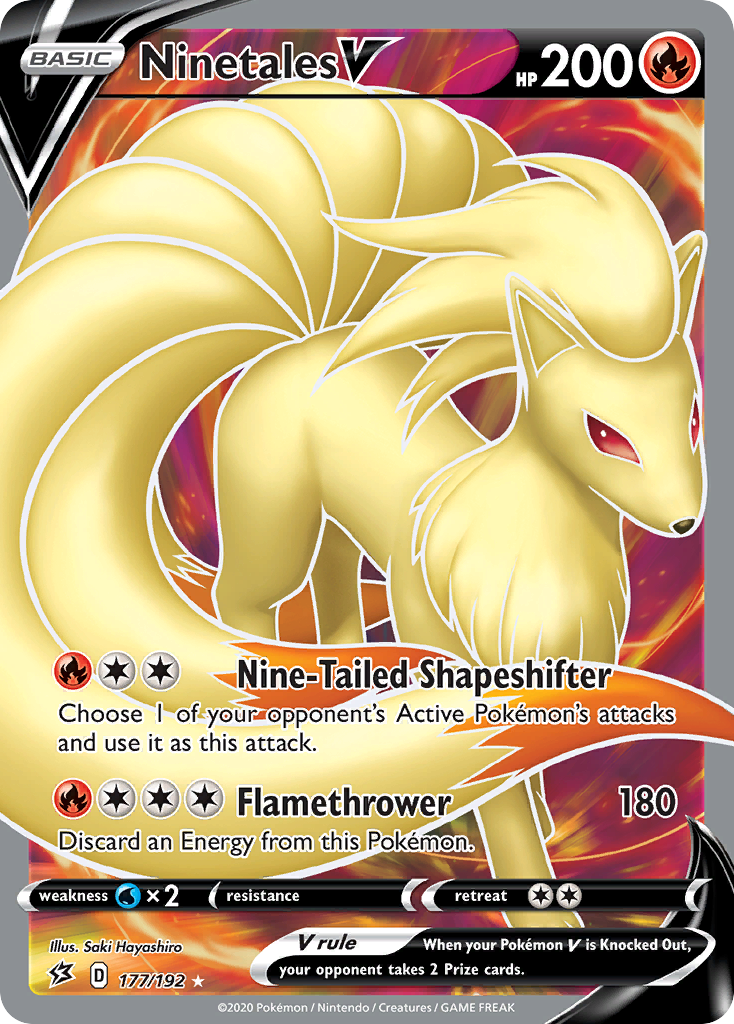 Ninetales V (177/192) [Sword & Shield: Rebel Clash] | Black Swamp Games