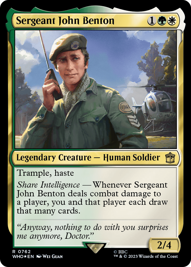 Sergeant John Benton (Surge Foil) [Doctor Who] | Black Swamp Games