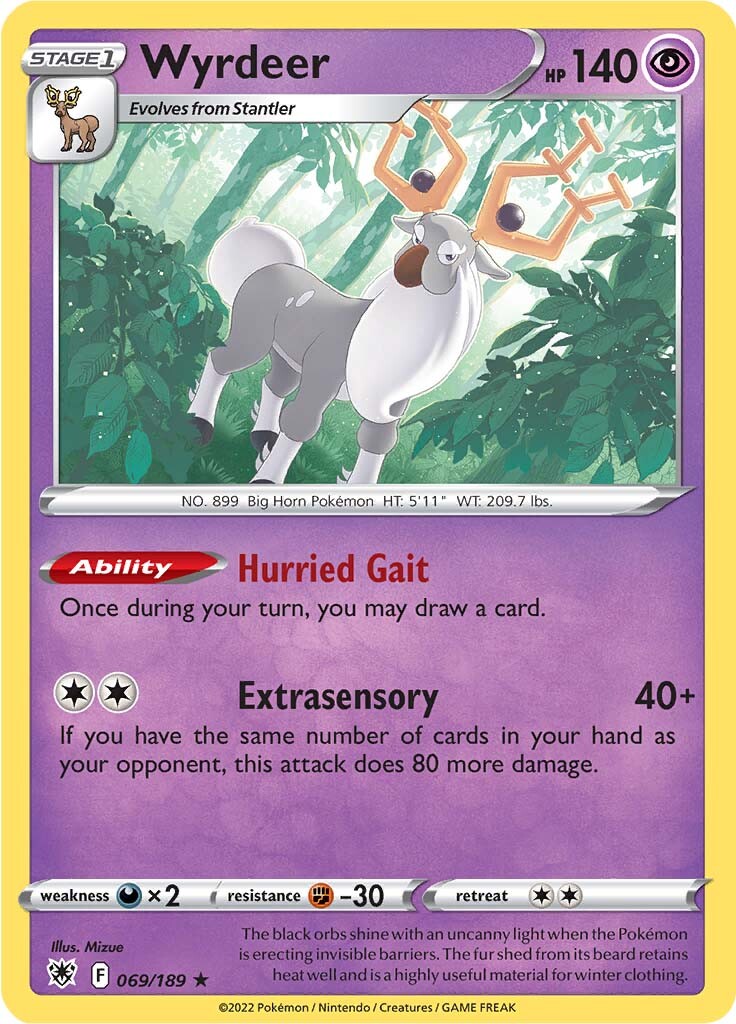 Wyrdeer (069/189) (Theme Deck Exclusive) [Sword & Shield: Astral Radiance] | Black Swamp Games