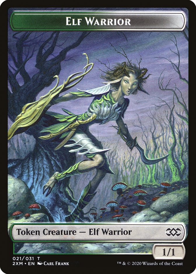 Copy // Elf Warrior Double-Sided Token [Double Masters Tokens] | Black Swamp Games