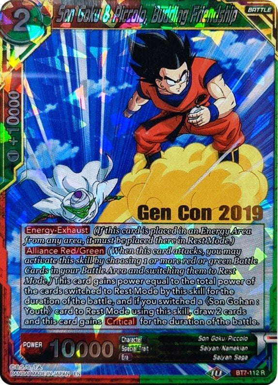 Son Goku & Piccolo, Budding Friendship (Gen Con 2019) (BT7-112_PR) [Promotion Cards] | Black Swamp Games