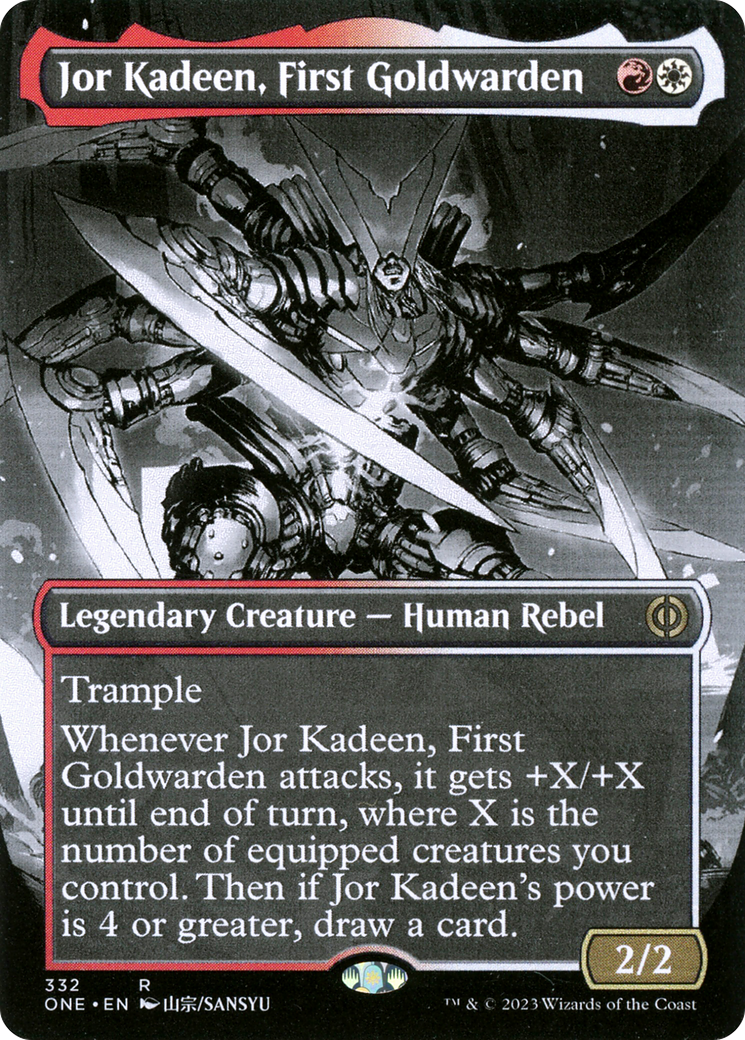 Jor Kadeen, First Goldwarden (Borderless Manga) [Phyrexia: All Will Be One] | Black Swamp Games