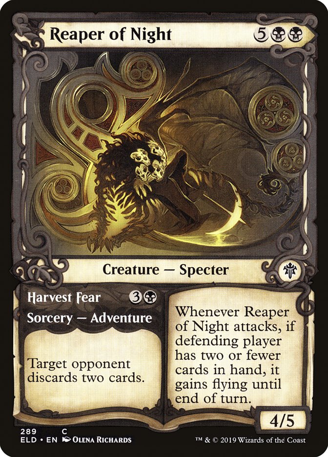 Reaper of Night // Harvest Fear (Showcase) [Throne of Eldraine] | Black Swamp Games