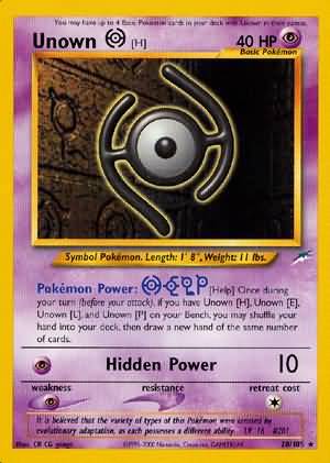 Unown [H] (28/105) [Neo Destiny Unlimited] | Black Swamp Games