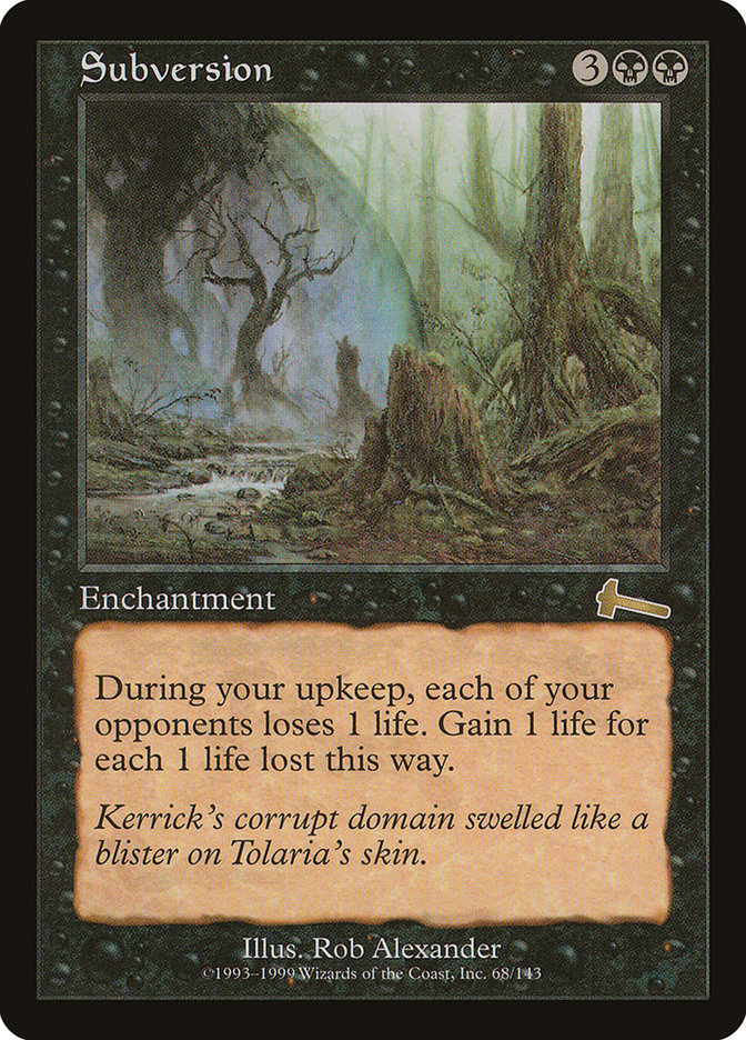 Subversion [Urza's Legacy] | Black Swamp Games