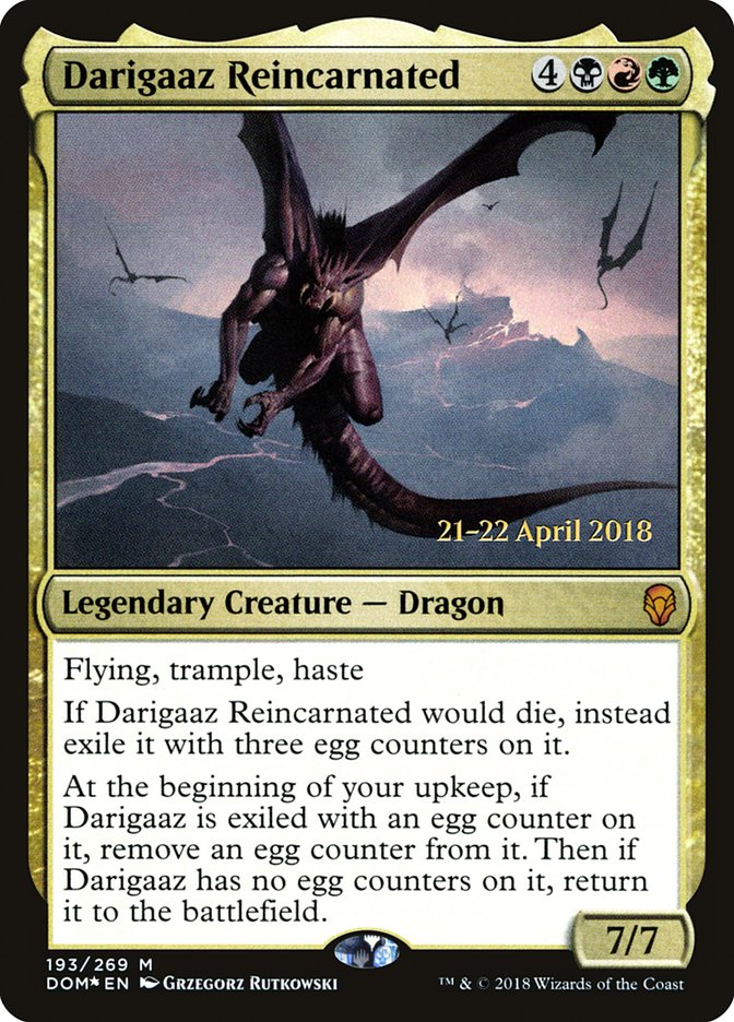 Darigaaz Reincarnated [Dominaria Prerelease Promos] | Black Swamp Games