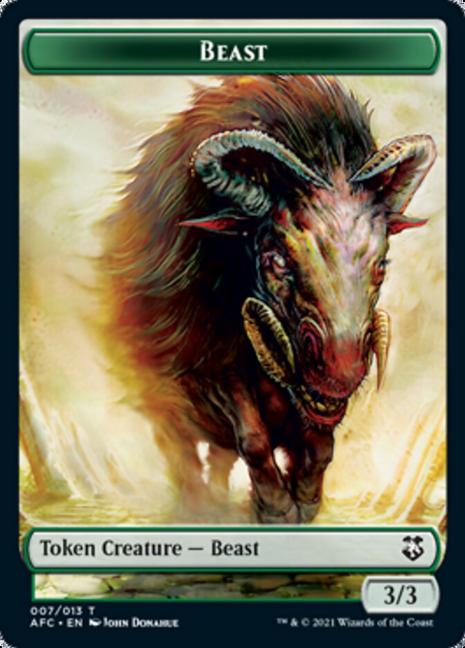 Beast // Dragon Spirit Double-Sided Token [Dungeons & Dragons: Adventures in the Forgotten Realms Commander Tokens] | Black Swamp Games
