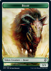 Beast // Dragon Spirit Double-Sided Token [Dungeons & Dragons: Adventures in the Forgotten Realms Commander Tokens] | Black Swamp Games