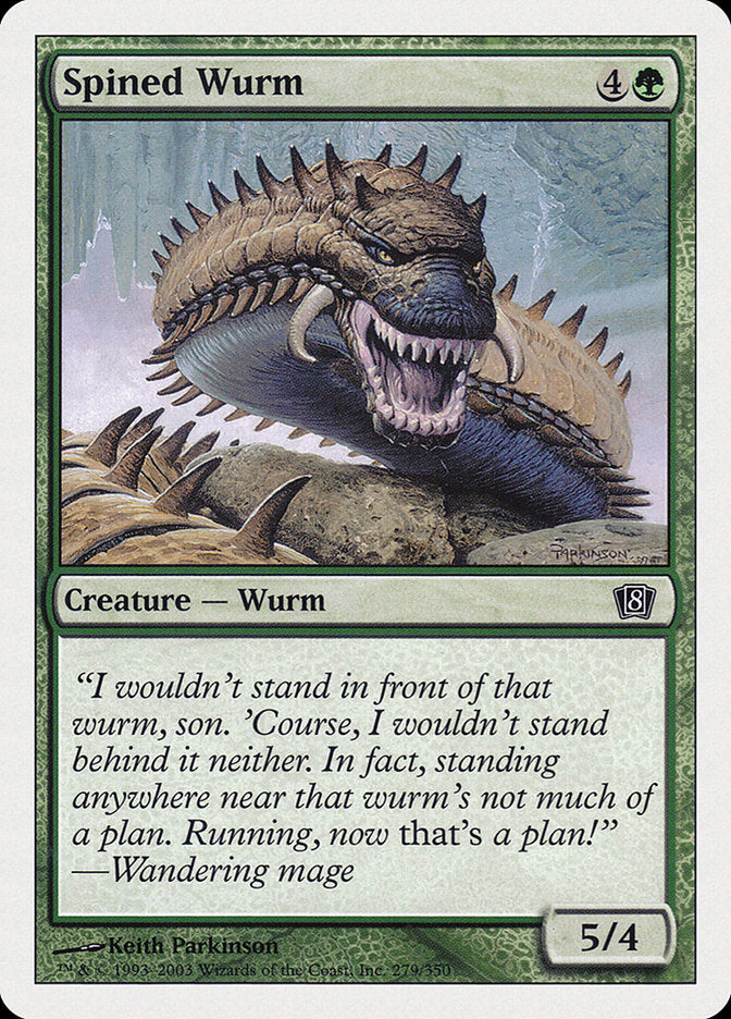 Spined Wurm [Eighth Edition] | Black Swamp Games