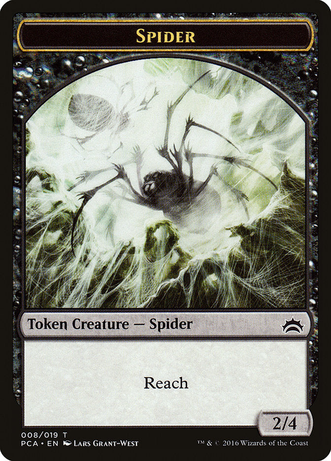 Spider // Saproling Double-Sided Token [Planechase Anthology Tokens] | Black Swamp Games