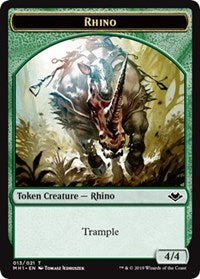 Rhino (013) // Spirit (016) Double-Sided Token [Modern Horizons Tokens] | Black Swamp Games