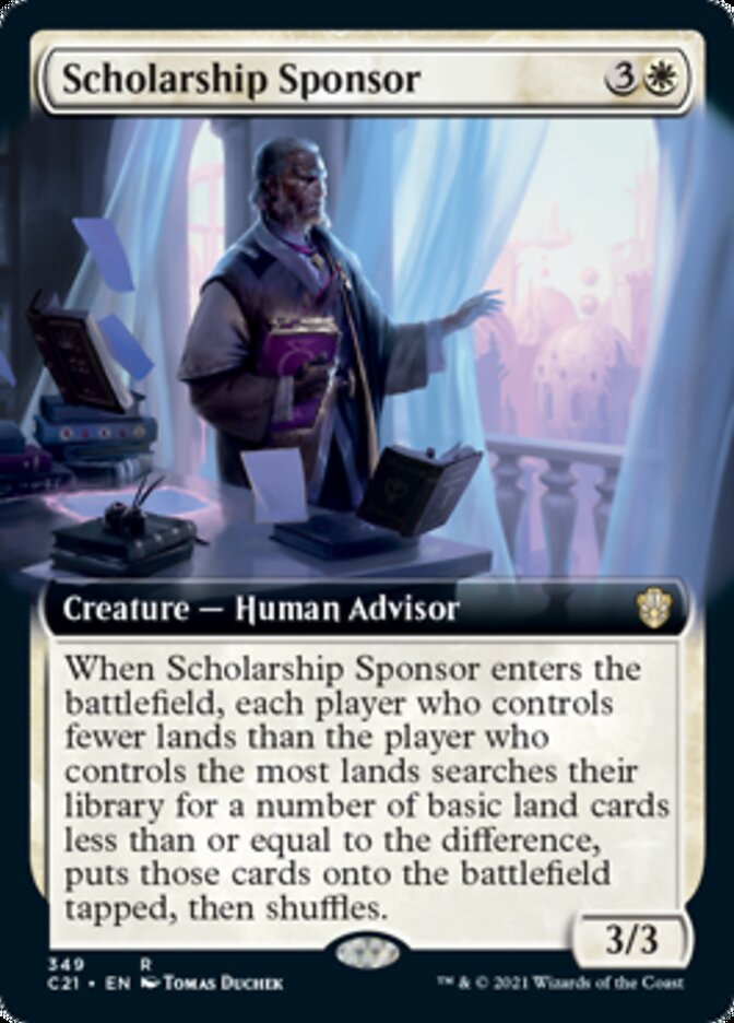 Scholarship Sponsor (Extended Art) [Commander 2021] | Black Swamp Games