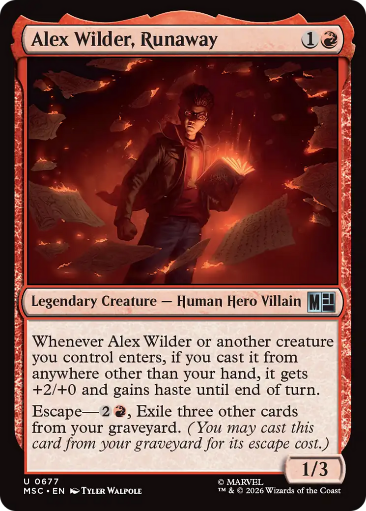 Alex Wilder, Runaway [Marvel Super Heroes Commander] | Black Swamp Games