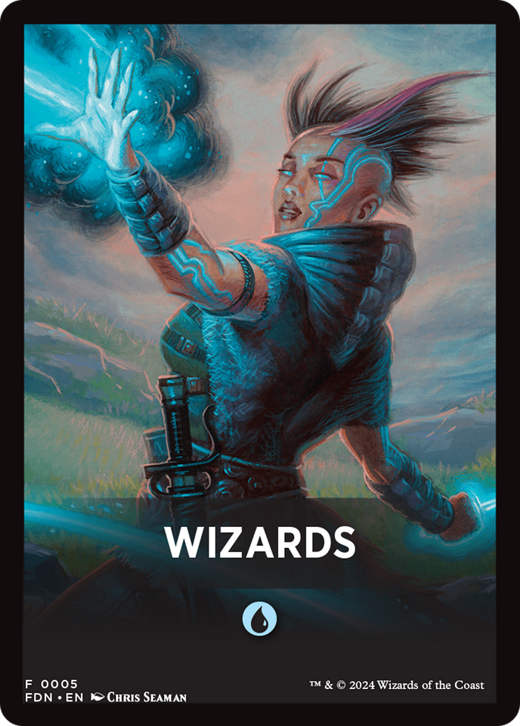 Wizards Theme Card [Foundations Tokens] | Black Swamp Games