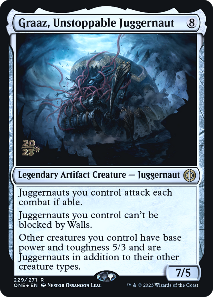 Graaz, Unstoppable Juggernaut [Phyrexia: All Will Be One Prerelease Promos] | Black Swamp Games