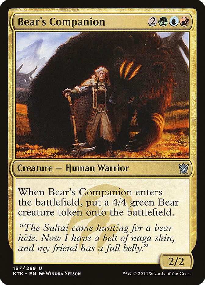 Bear's Companion [Khans of Tarkir] | Black Swamp Games