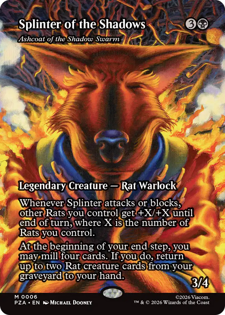 Splinter of the Shadows - Ashcoat of the Shadow Swarm (Borderless) [Teenage Mutant Ninja Turtles Eternal-Legal] | Black Swamp Games