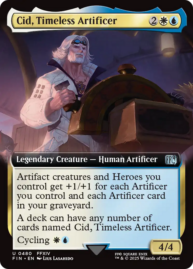 Cid, Timeless Artificer (Extended Art) [FINAL FANTASY] | Black Swamp Games