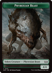 Phyrexian Beast //Manifest Double-Sided Token [Duskmourn: House of Horror Commander Tokens] | Black Swamp Games