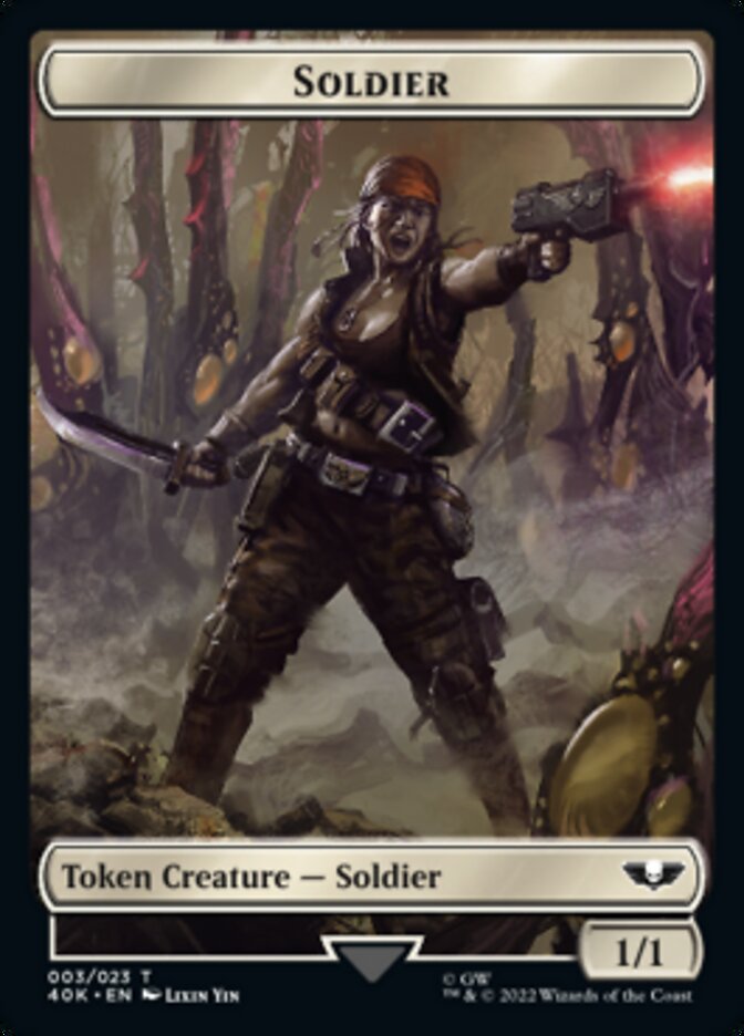 Soldier (003) // Ultramarines Honour Guard Double-Sided Token [Warhammer 40,000 Tokens] | Black Swamp Games