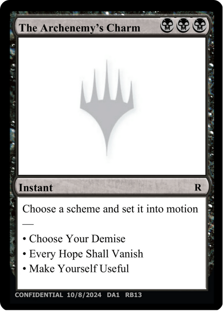 The Archenemy's Charm [Unknown Event] | Black Swamp Games