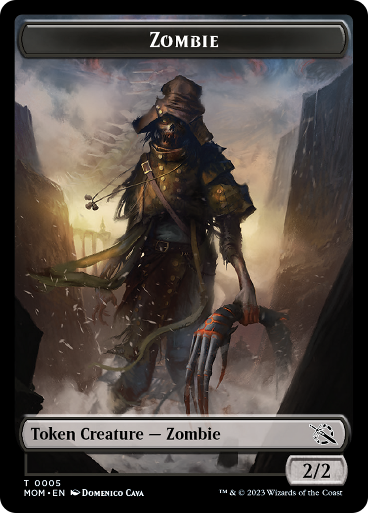 Elemental (9) // Zombie Double-Sided Token [March of the Machine Tokens] | Black Swamp Games