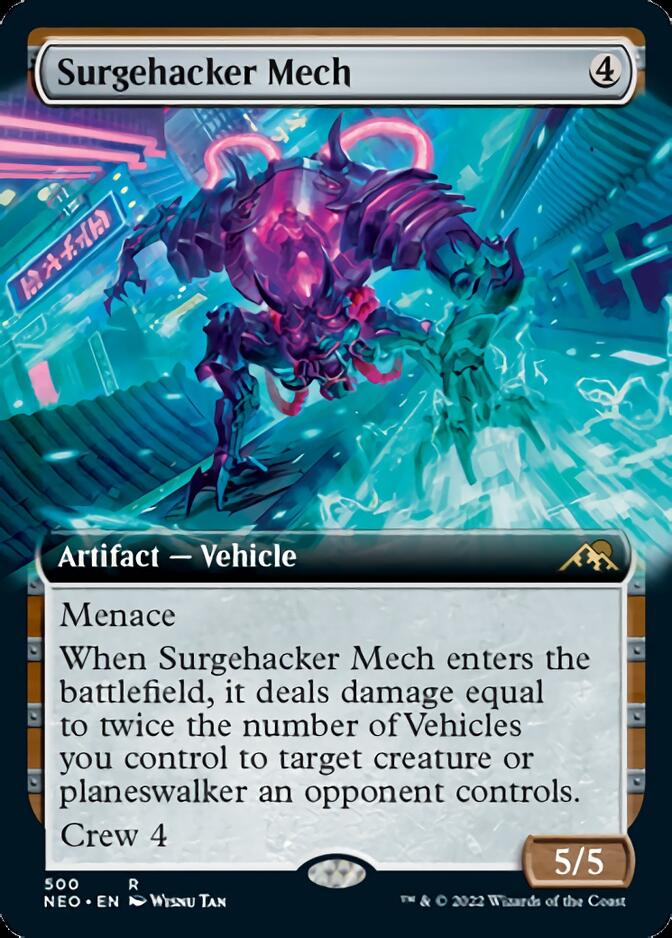 Surgehacker Mech (Extended Art) [Kamigawa: Neon Dynasty] | Black Swamp Games