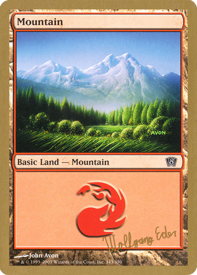 Mountain (we343) (Wolfgang Eder) [World Championship Decks 2003] | Black Swamp Games