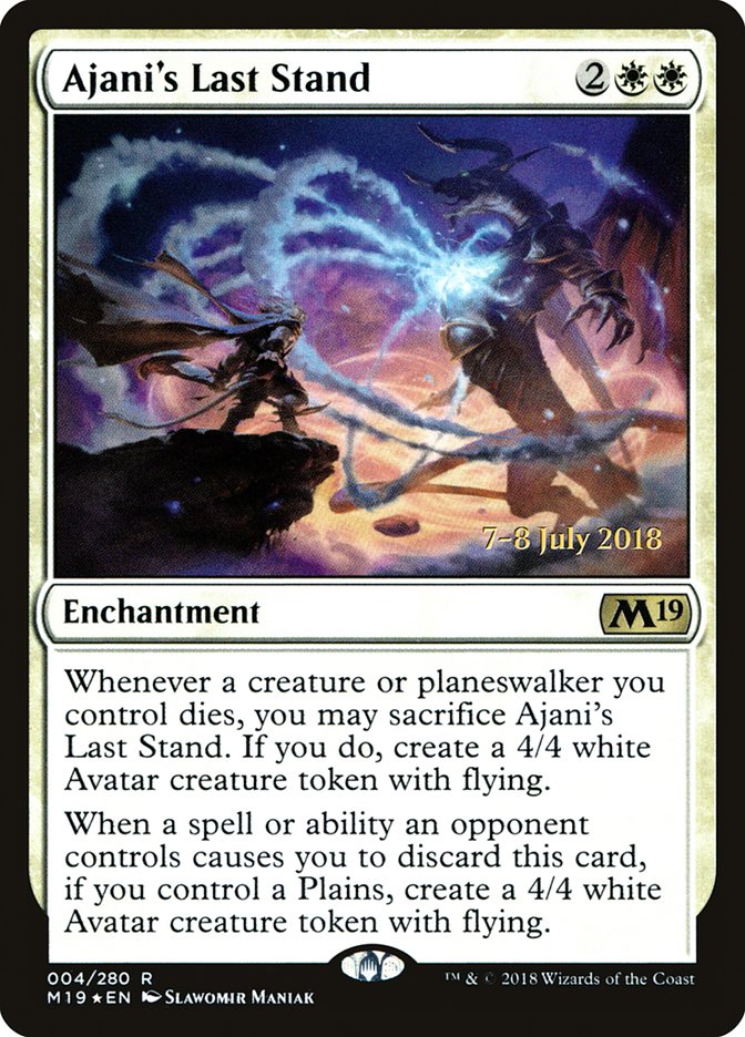 Ajani's Last Stand [Core Set 2019 Prerelease Promos] | Black Swamp Games