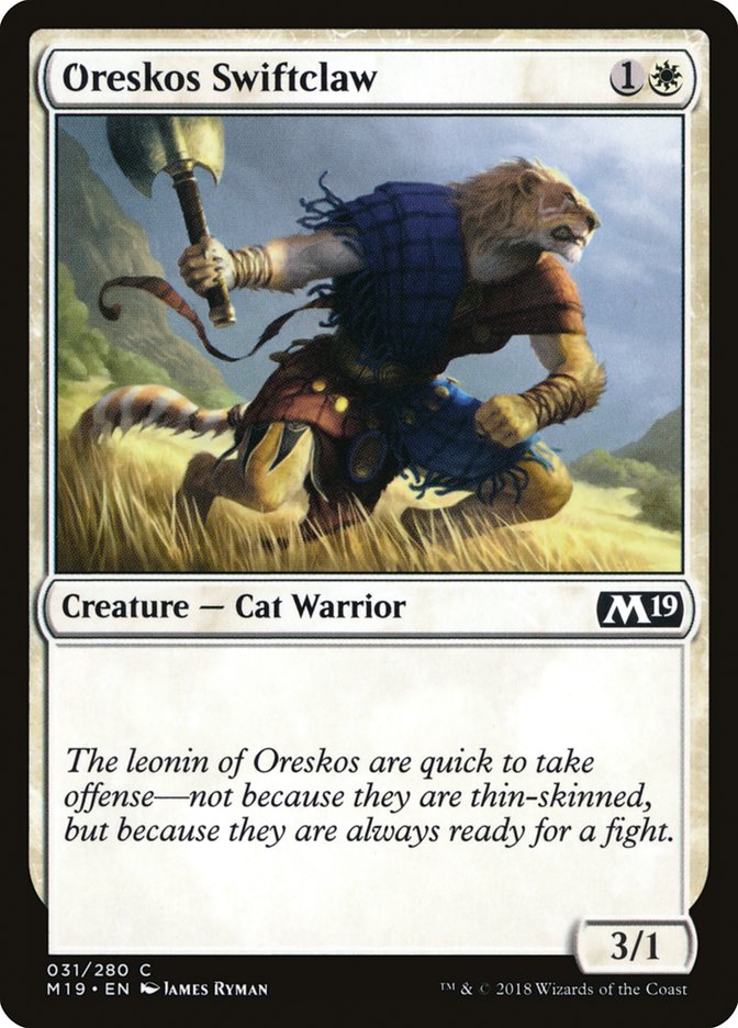 Oreskos Swiftclaw [Core Set 2019] | Black Swamp Games