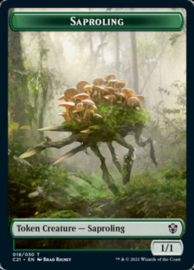 Food // Saproling Double-Sided Token [Commander 2021 Tokens] | Black Swamp Games