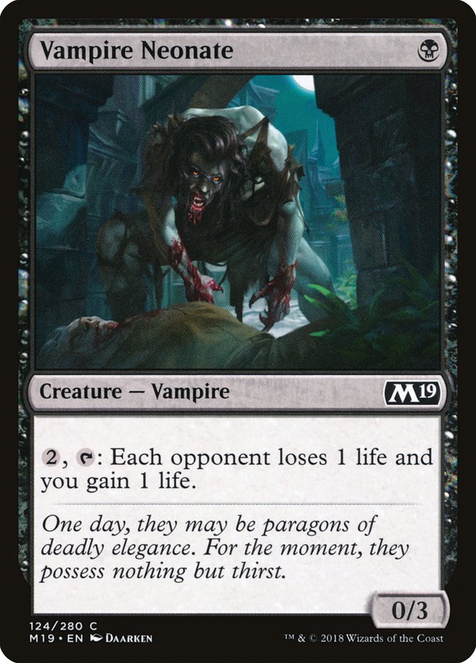 Vampire Neonate [Core Set 2019] | Black Swamp Games