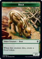 Boar // Food (15) Double-Sided Token [Throne of Eldraine Tokens] | Black Swamp Games