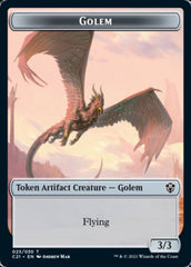 Golem (025) // Thopter Double-Sided Token [Commander 2021 Tokens] | Black Swamp Games