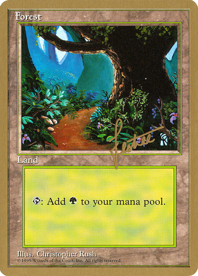 Forest (bl376) (Bertrand Lestree) [Pro Tour Collector Set] | Black Swamp Games