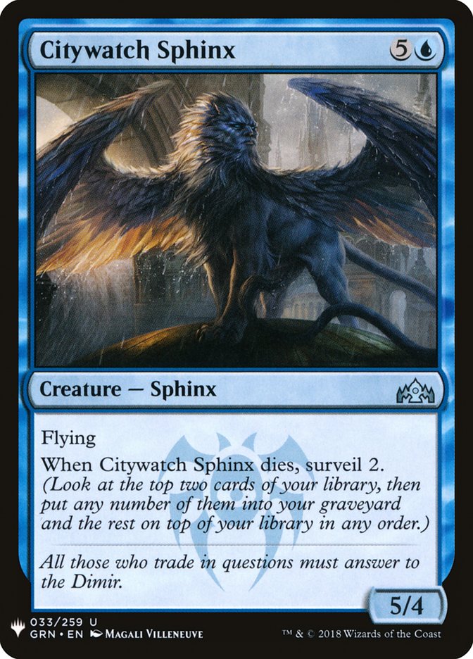 Citywatch Sphinx [Mystery Booster] | Black Swamp Games