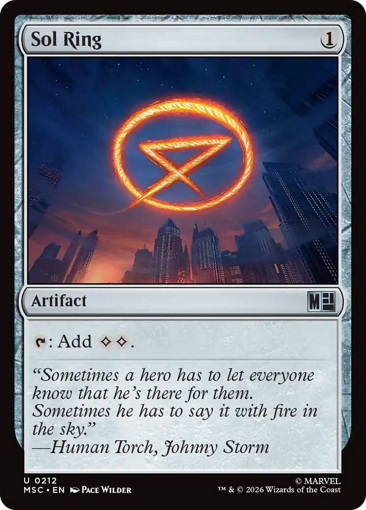 Sol Ring (0212) (Surge Foil) [Marvel Super Heroes Commander] | Black Swamp Games
