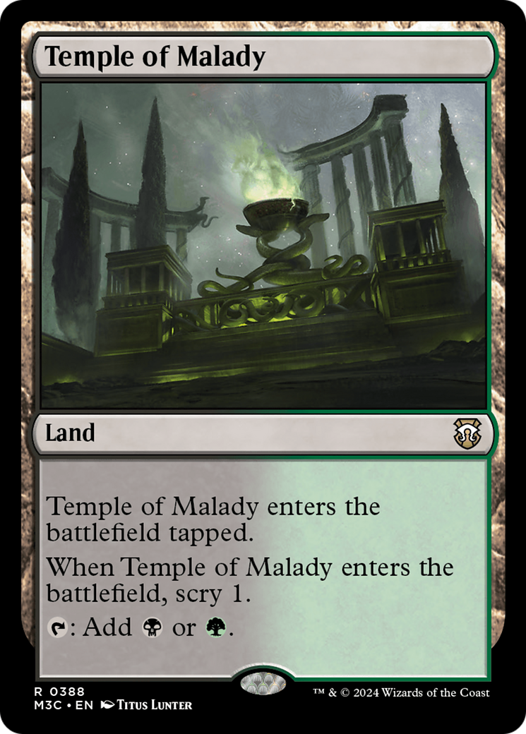 Temple of Malady (Ripple Foil) [Modern Horizons 3 Commander] | Black Swamp Games