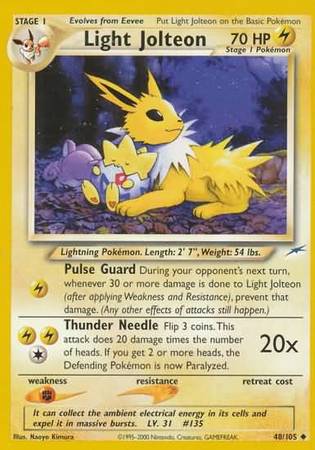 Light Jolteon (48/105) [Neo Destiny Unlimited] | Black Swamp Games