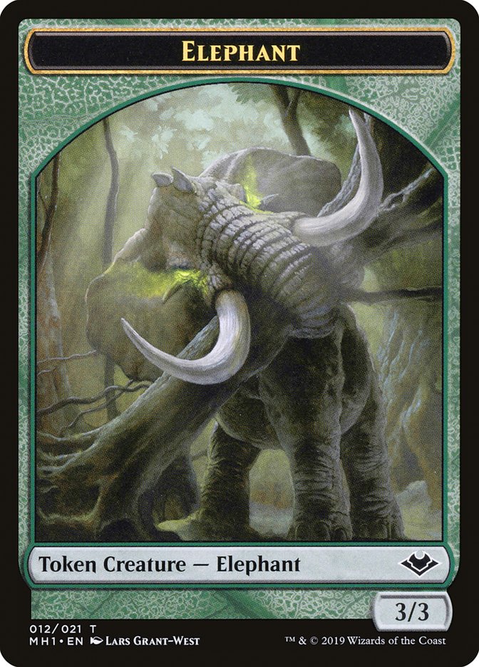 Illusion (005) // Elephant (012) Double-Sided Token [Modern Horizons Tokens] | Black Swamp Games