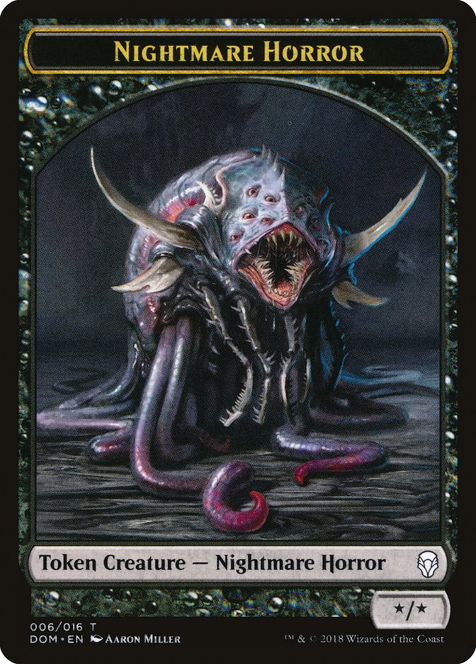 Nightmare Horror Token [Dominaria Tokens] | Black Swamp Games